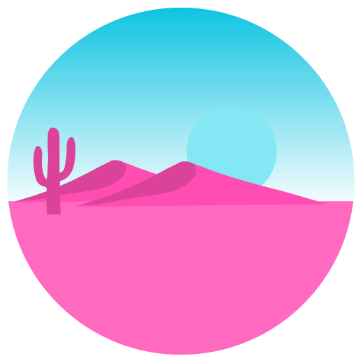 stylised illustration of a desert